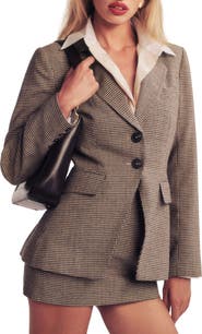 Reformation Bondi Houndstooth Blazer