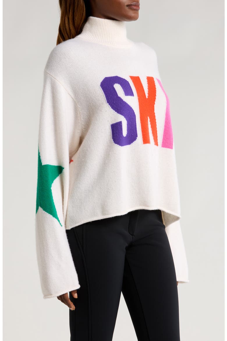 Calore Ski Merino Wool & Cashmere Sweater, Alternate, color, WHITE
