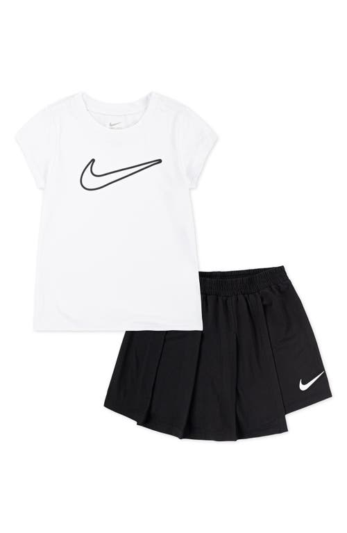 Nike Toddler Girls 2-piece All Day Play Skort Set In Black/white