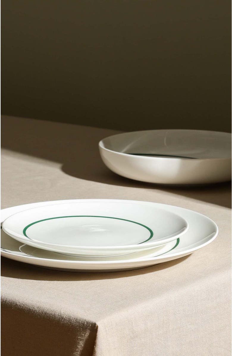 Stone Lain Luna Porcelain 12-Piece Dinnerware Set, Alternate, color, Green