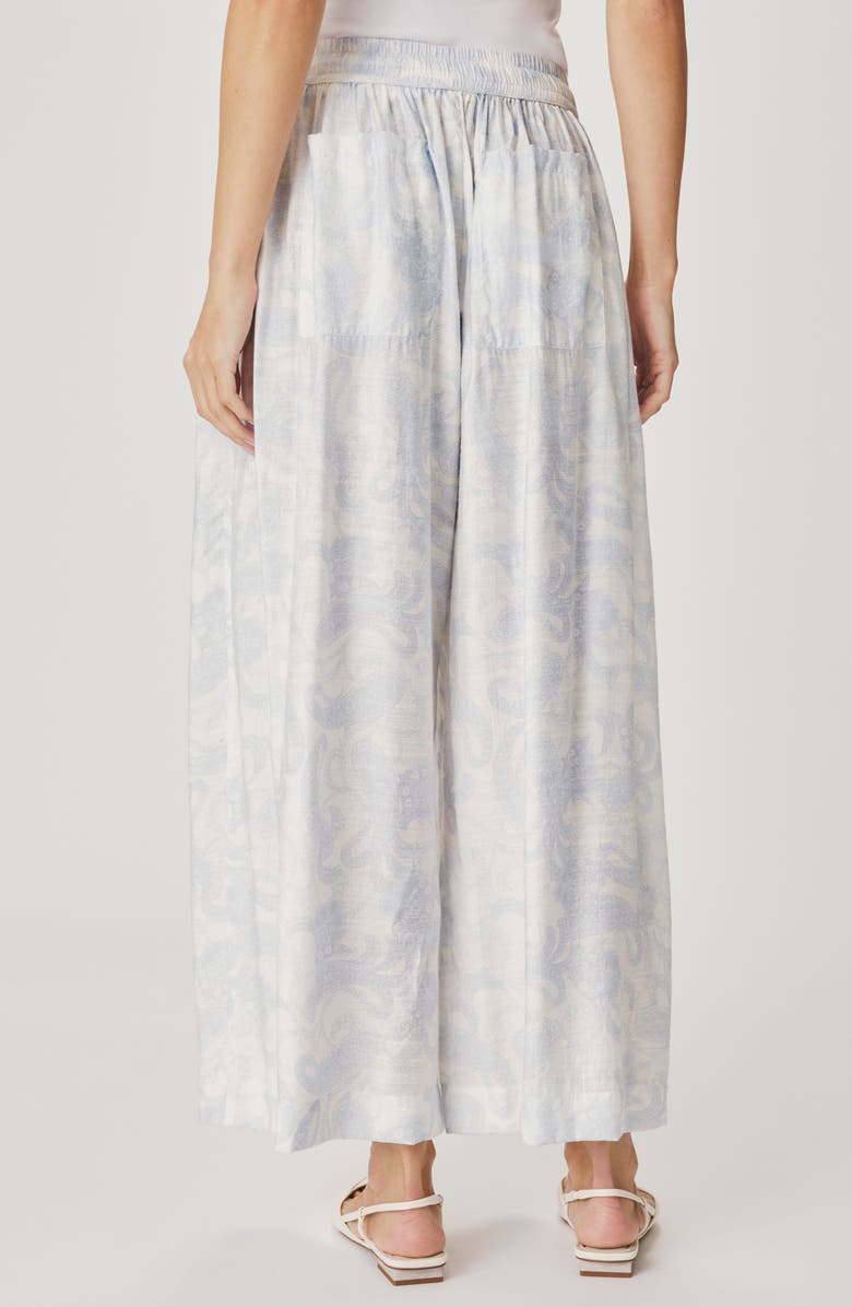 Splendid Iris Paisley Wide Leg Pants, Alternate, color, Antique Pearl White