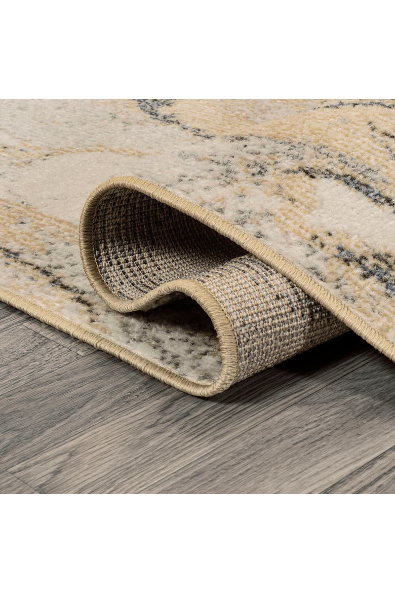 Marmo Abstract Marbled Modern Area Rug, Alternate, color, Gold/Gray