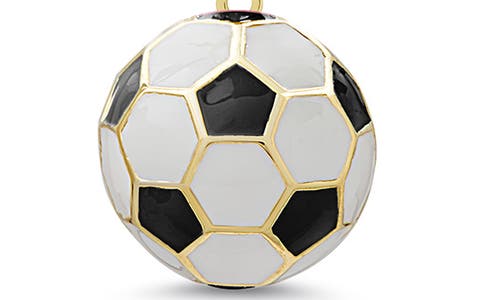 Lily Nily 3d Soccer Ball Necklace In Black