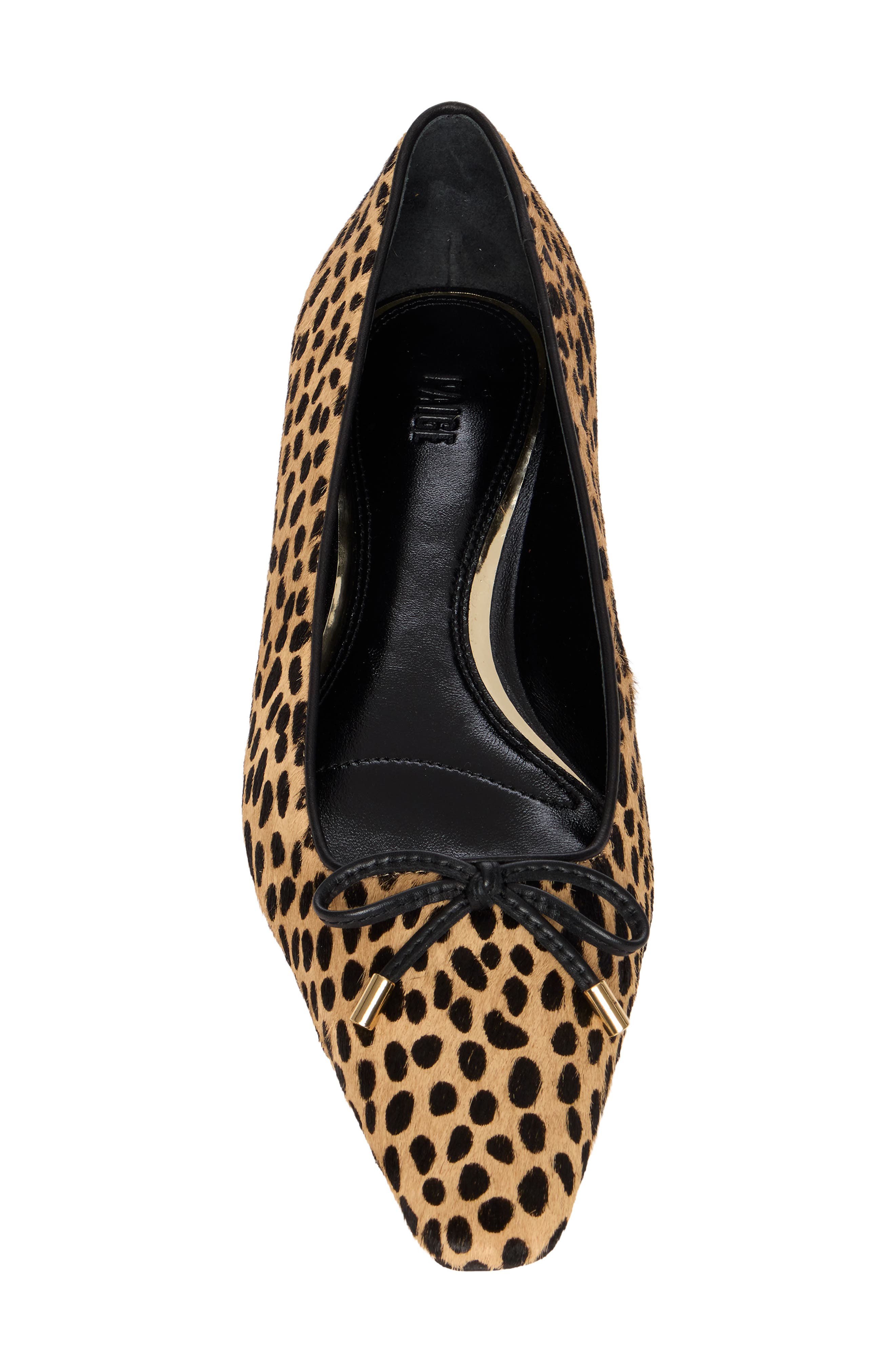 Wiley Pointed Toe Genuine Calf Hair Flat, Alternate, color, TAN CHEETAH