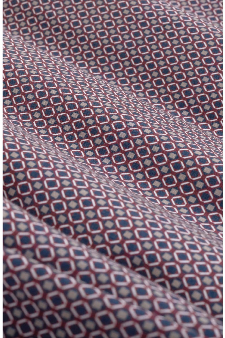 Devon OoohCotton® Print Button-Up Shirt, Alternate, color, BURGUNDY