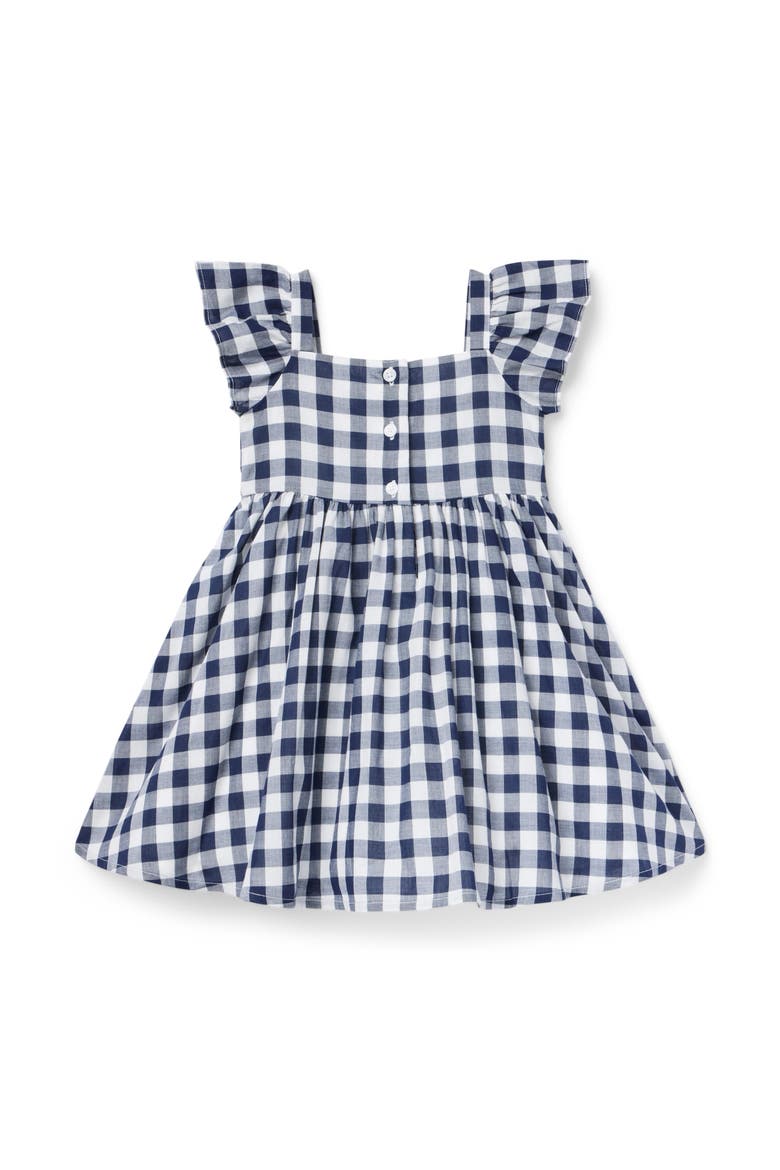 Gingham Bow Dress, Alternate, color, Blue