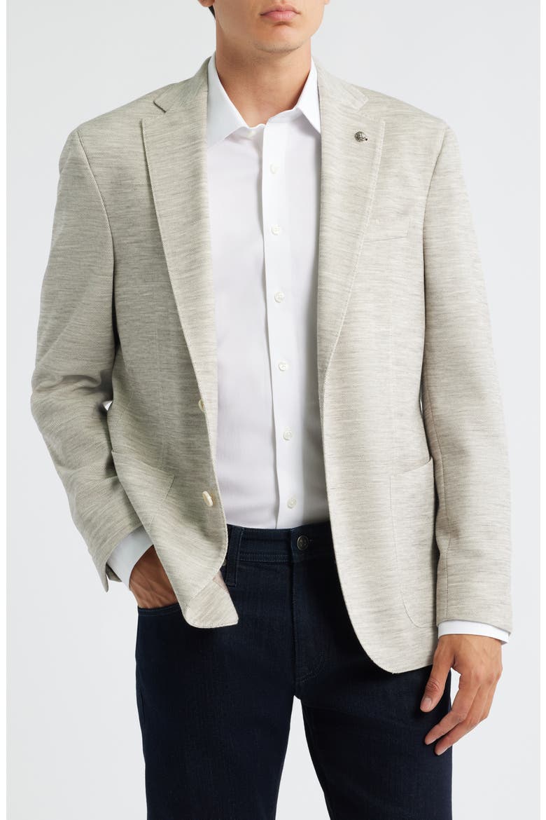 Hartford Knit Wool Mélange Sport Coat, Main, color, SAND
