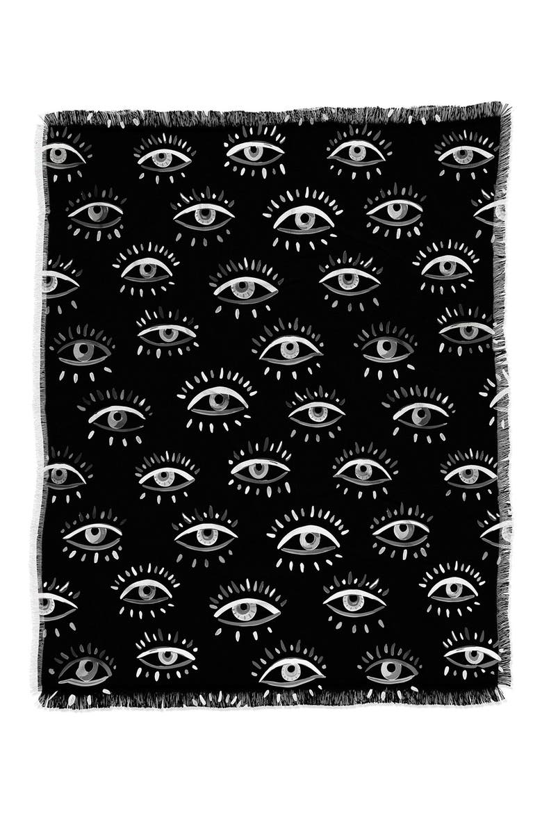 Avenie Mystic Eye Throw Blanket, Main, color, MULTI