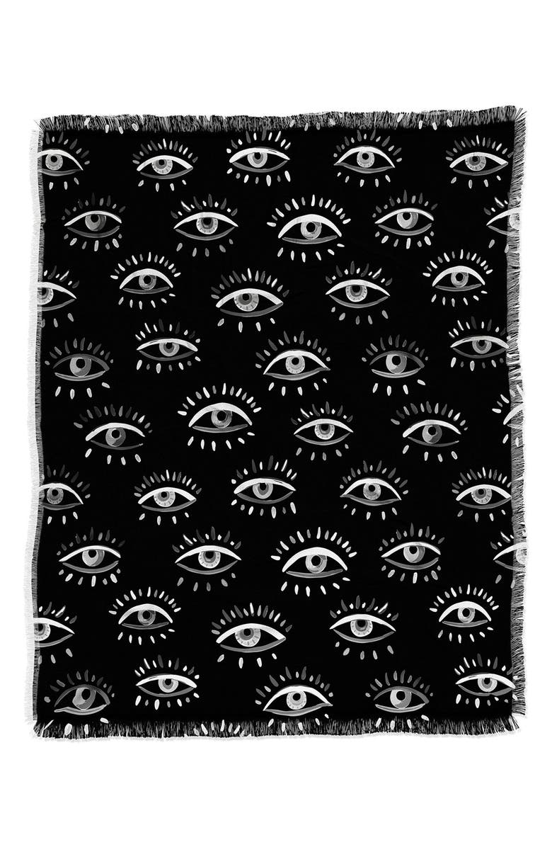 Deny Designs Avenie Mystic Eye Throw Blanket, Main, color, Multi