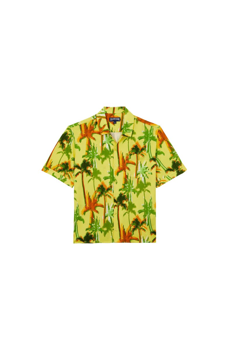 Vilebrequin Cotton Shirt Palms Offset, Main, color, 