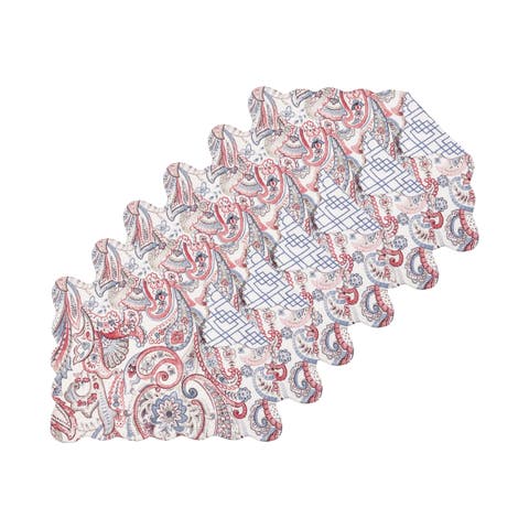 Claiborne Cotton Quilted Reversible Placemats, Set of 6