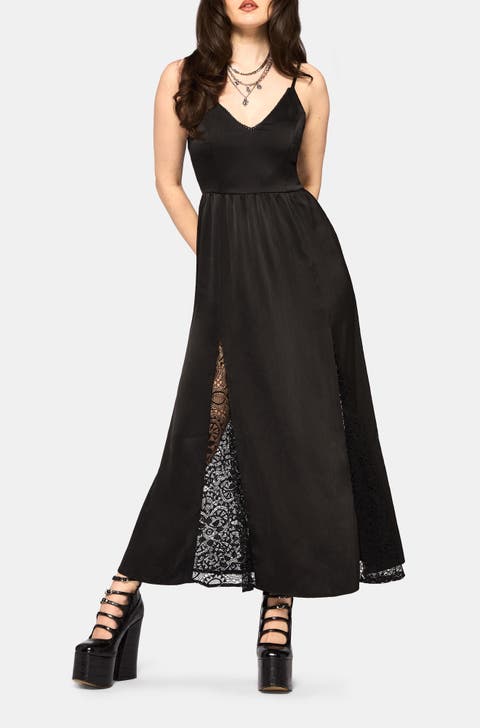 Nite Lace Godet Cami Maxi Dress