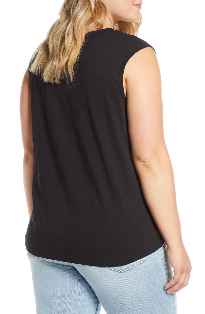 Caslon<sup>®</sup> Sleeveless Button Top, Alternate, color, 