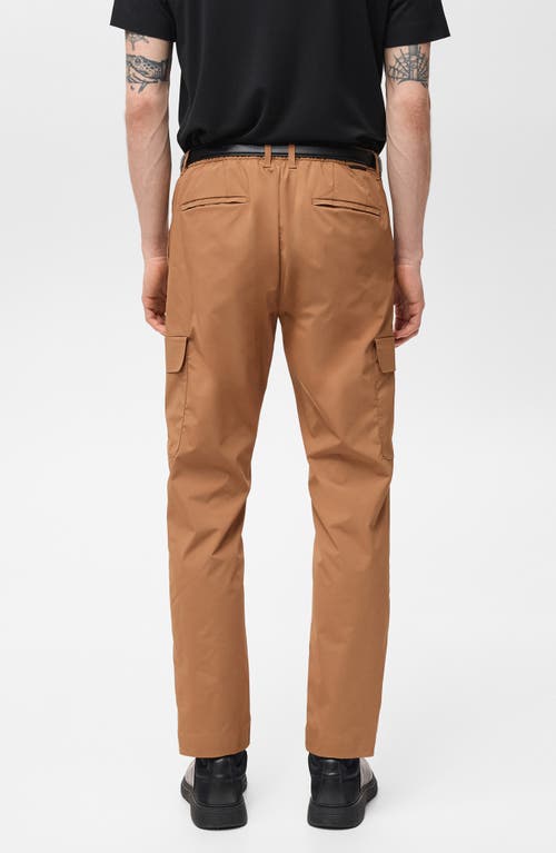 Mango Thermoregulating Slim Comfort Stretch Cargo Pants In Tobacco Brown