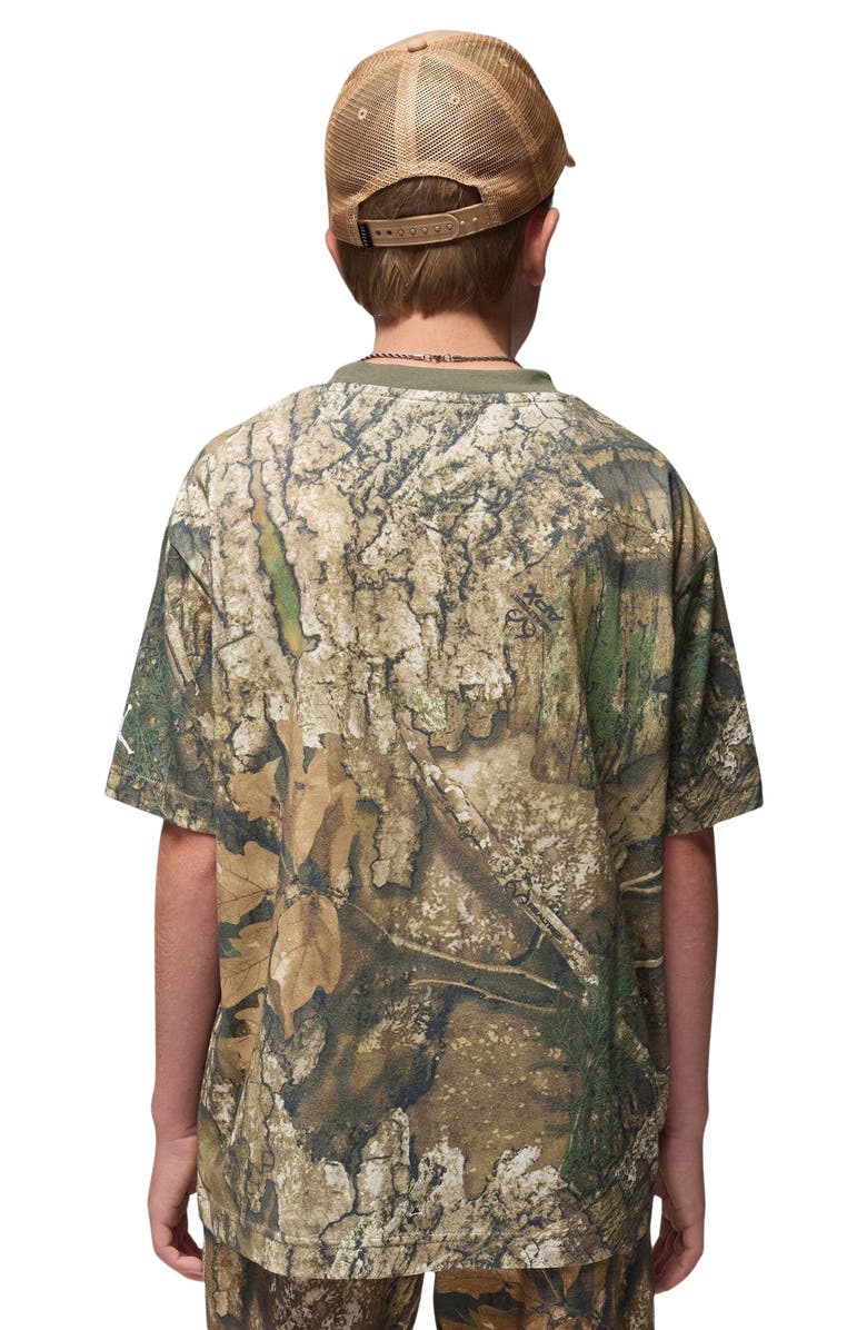 Jordan Kids' x Realtree MJ MVP Distressed T-Shirt, Alternate, color, Medium Olive