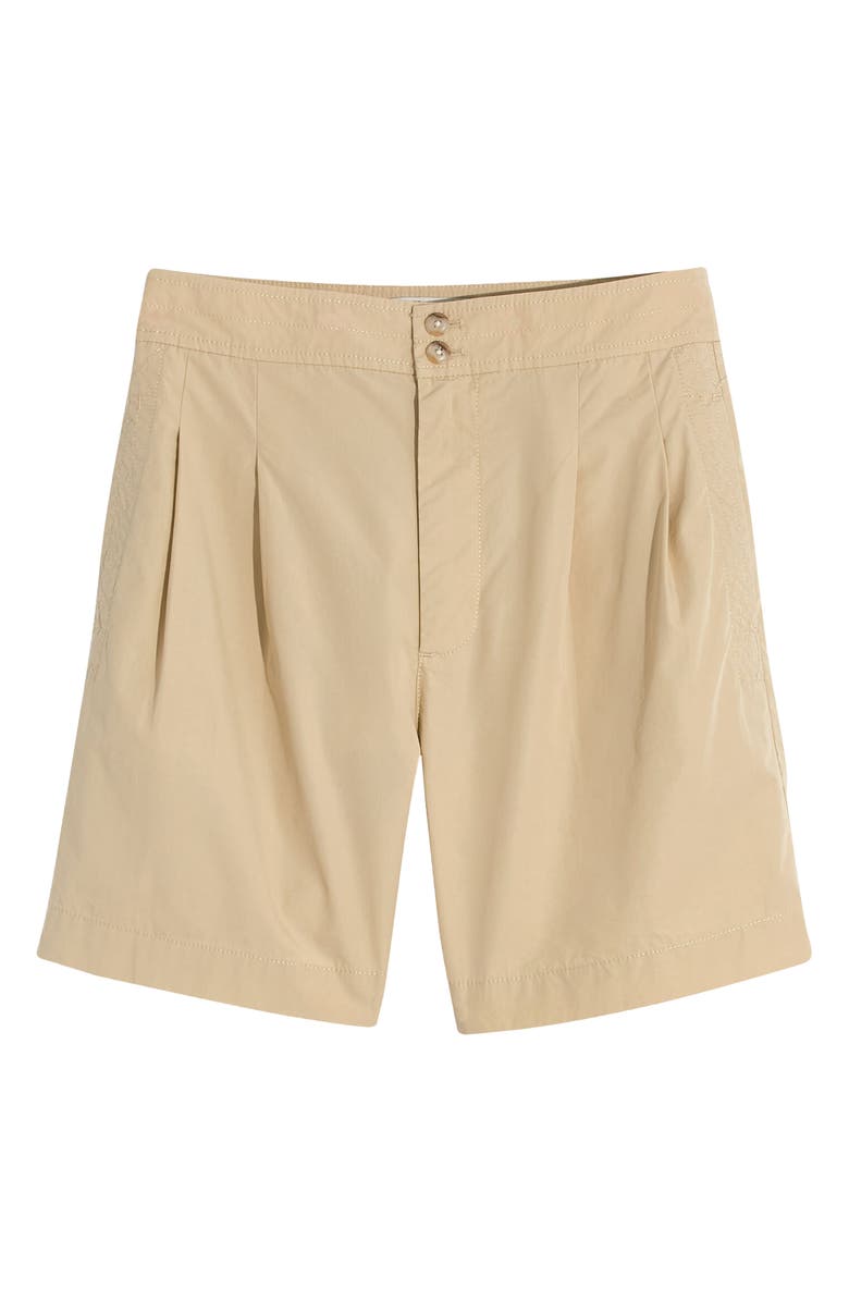 Madewell Poplin Pleated Shorts, Alternate, color,