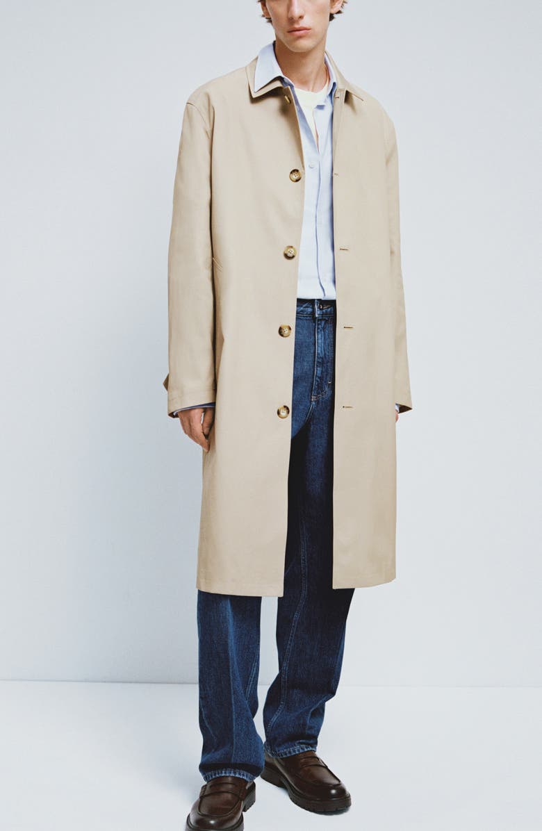 MANGO Water Repellent GabardineTrench Coat, Alternate, color, 