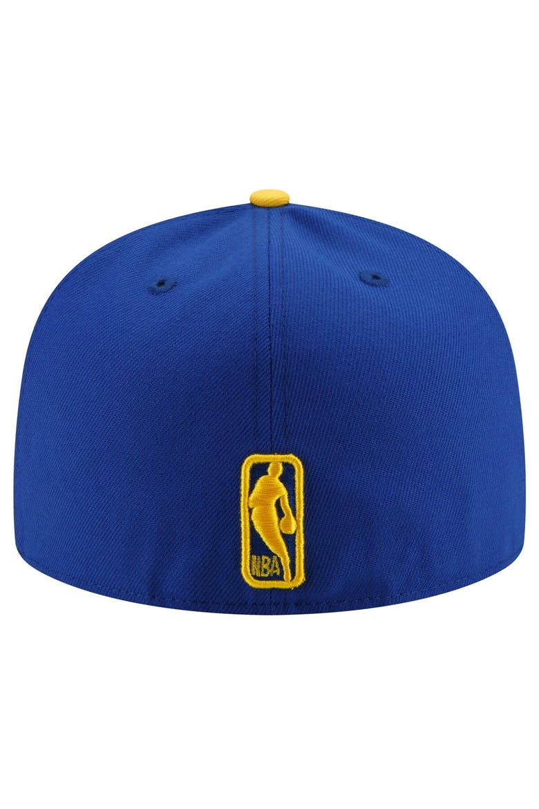Men's New Era Royal/Gold Golden State Warriors 2-Tone 59FIFTY Fitted Hat, Alternate, color, Royal