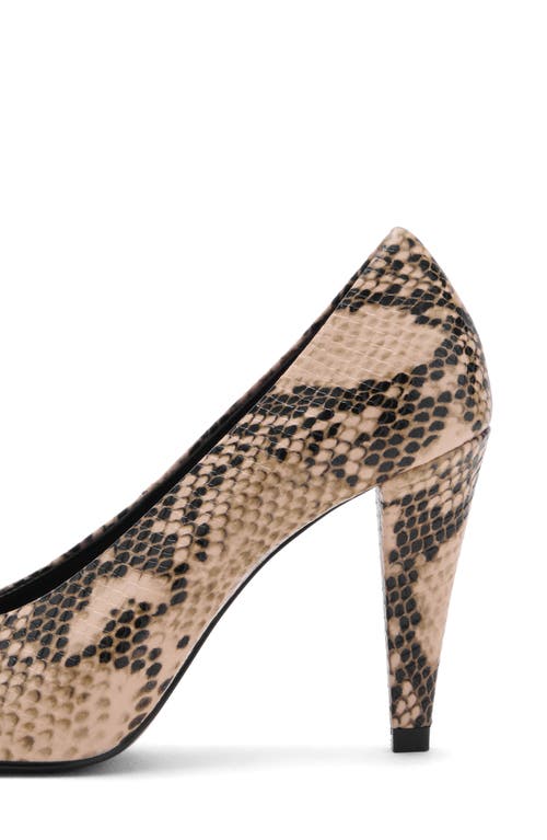 Mango Print Square Toe Pump In Neutral