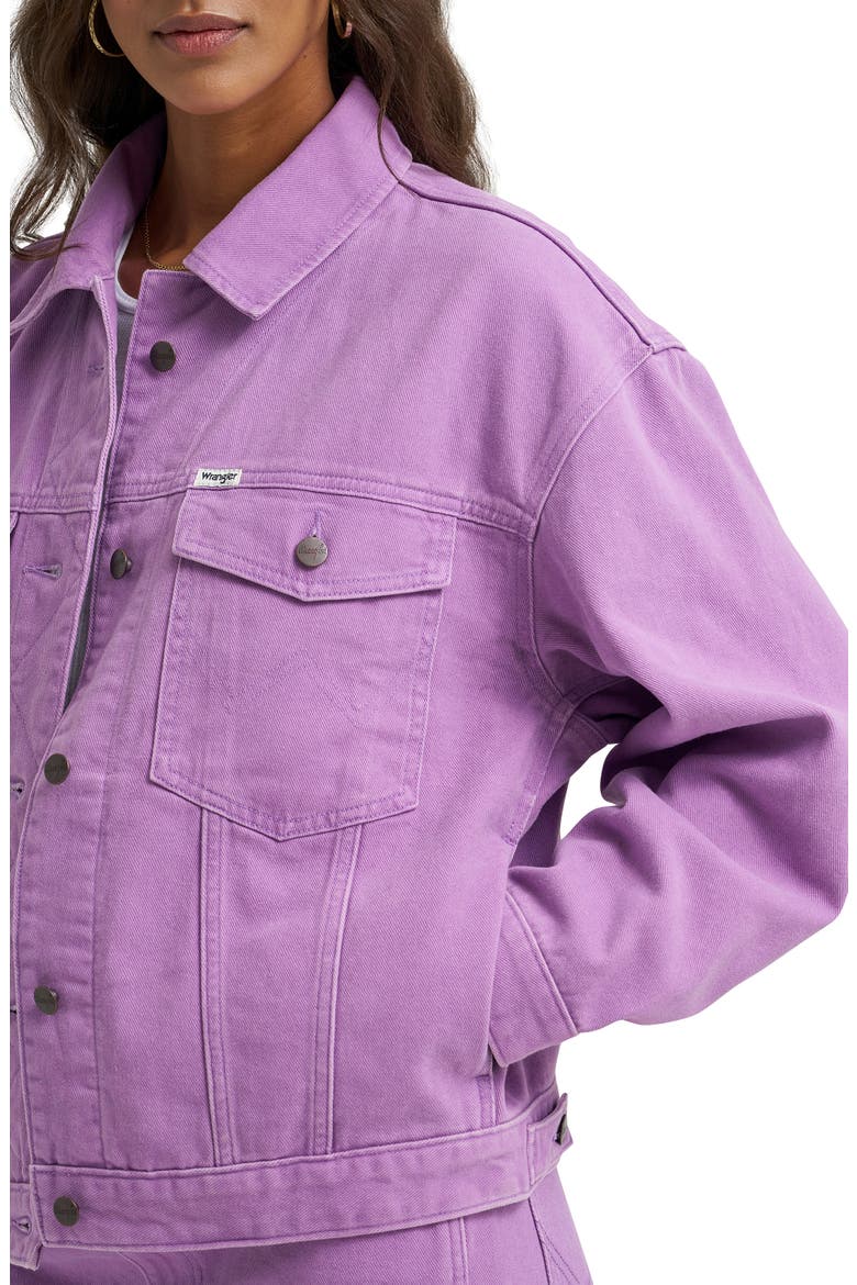 Cowgirl Cut Relaxed Denim Jacket, Alternate, color, BELLFLOWER