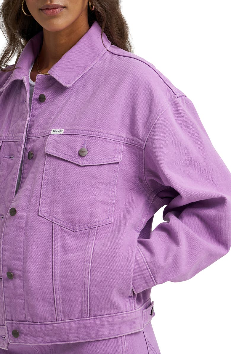 Wrangler Cowgirl Cut Relaxed Denim Jacket, Alternate, color,