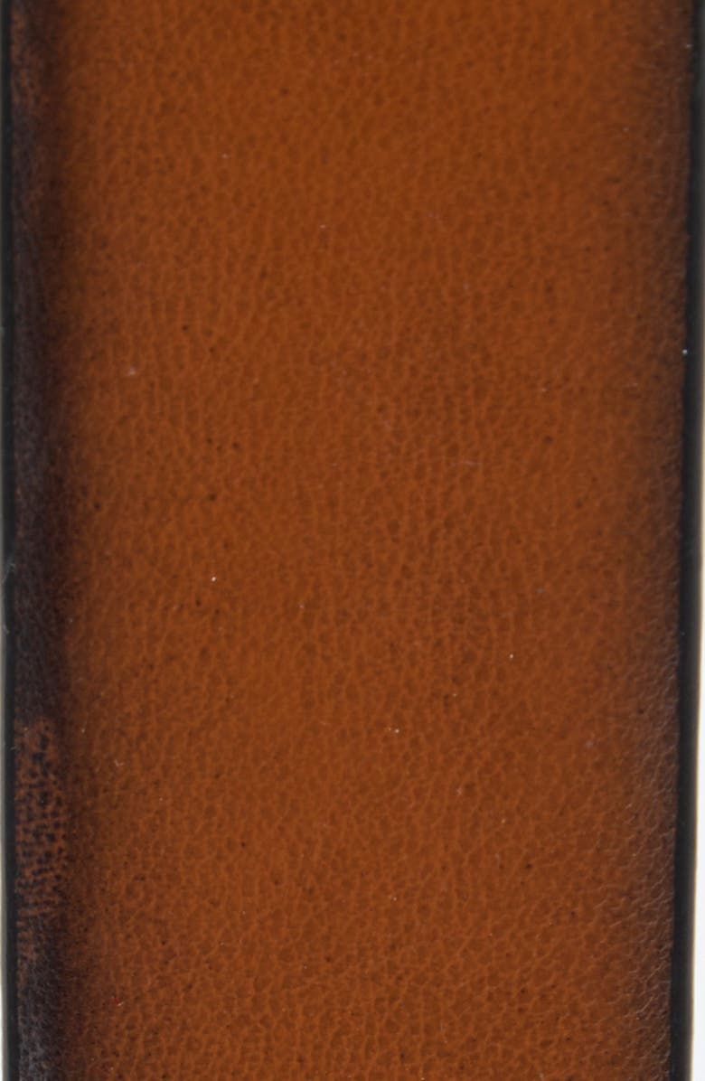 Steve Madden 35mm Burnished Reversible Dress Belt, Alternate, color, Cognac/ Black