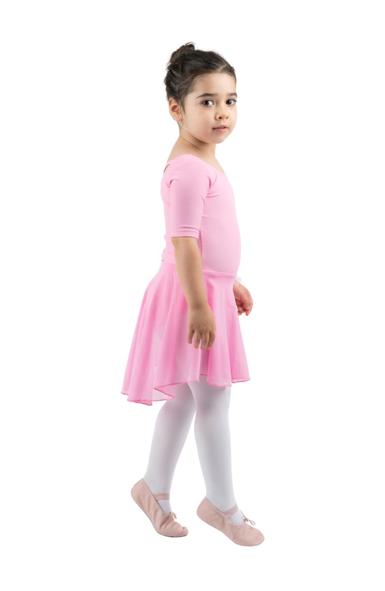 Leveret Girls Short Sleeve Skirted Leotard, Alternate, color, Light Pink