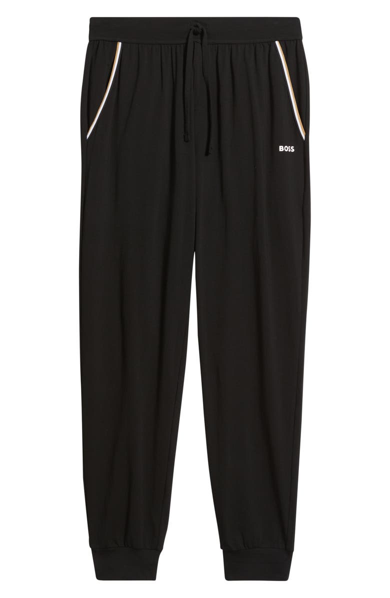 BOSS Unique Cotton Blend Pajama Joggers, Alternate, color, Black