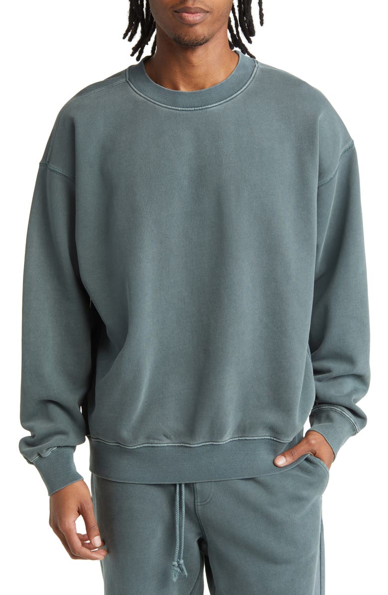 Elwood Core Oversize Crewneck Sweatshirt, Main, color, Vintage Slate