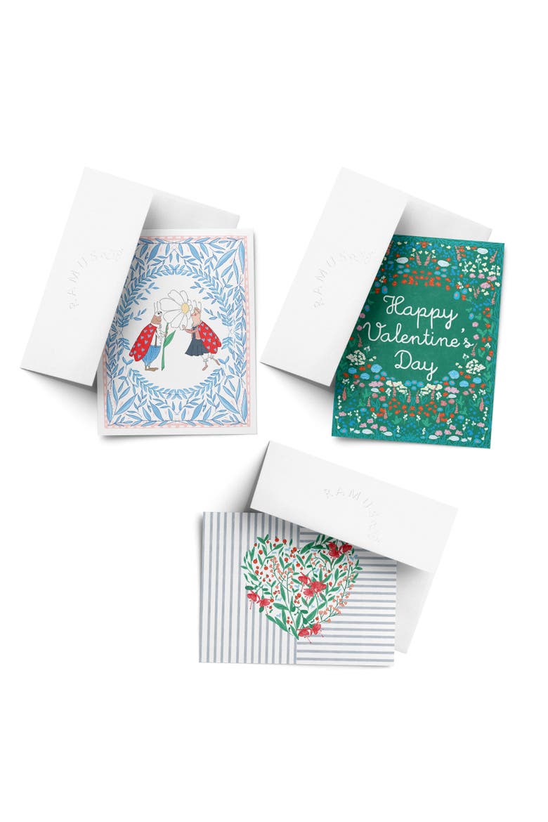 Valentine's Day Friendship Greeting Card Pack Sets, 'Love Bugs, Garden Valentine, Floral Heart', Main, color, Multi-Pack
