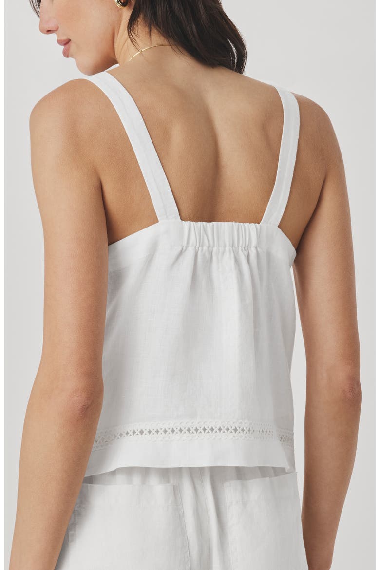Stella Linen Tank, Alternate, color, WHITE