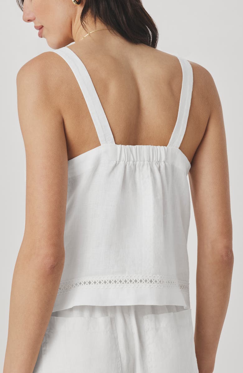 Splendid Stella Linen Tank, Alternate, color, White