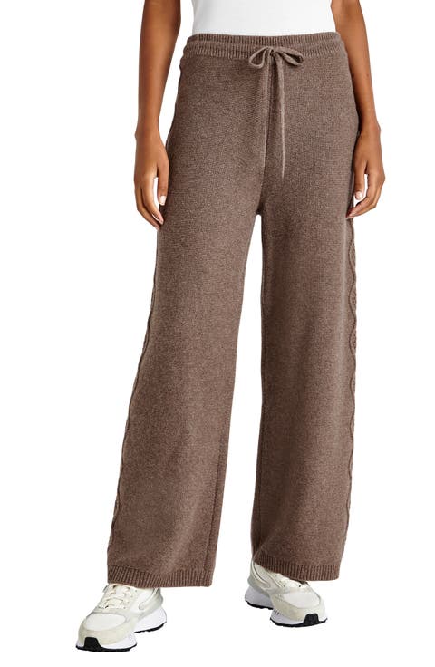 Dakota Cable Detail Wide Leg Sweater Pants