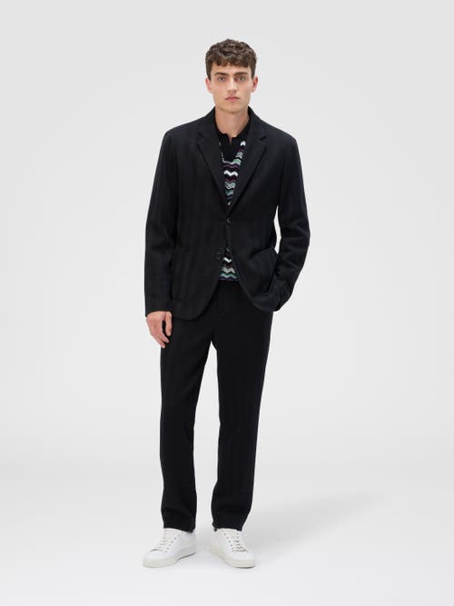 Missoni Single-breasted Jacket With Zigzag Pattern In Black