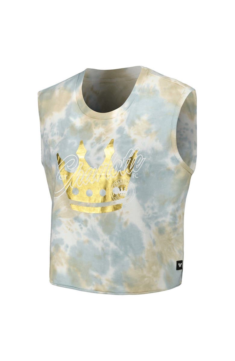 THE WILD COLLECTIVE Women's The Wild Collective Charlotte FC Tie-Dye Jersey Tank Top, Alternate, color, Blue