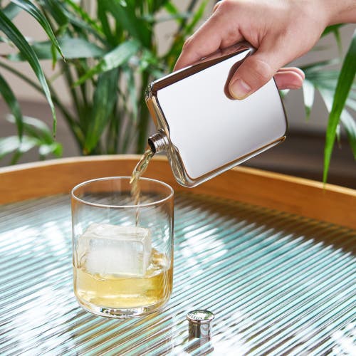 Viski Harrison Stainless Steel Flask In Silver
