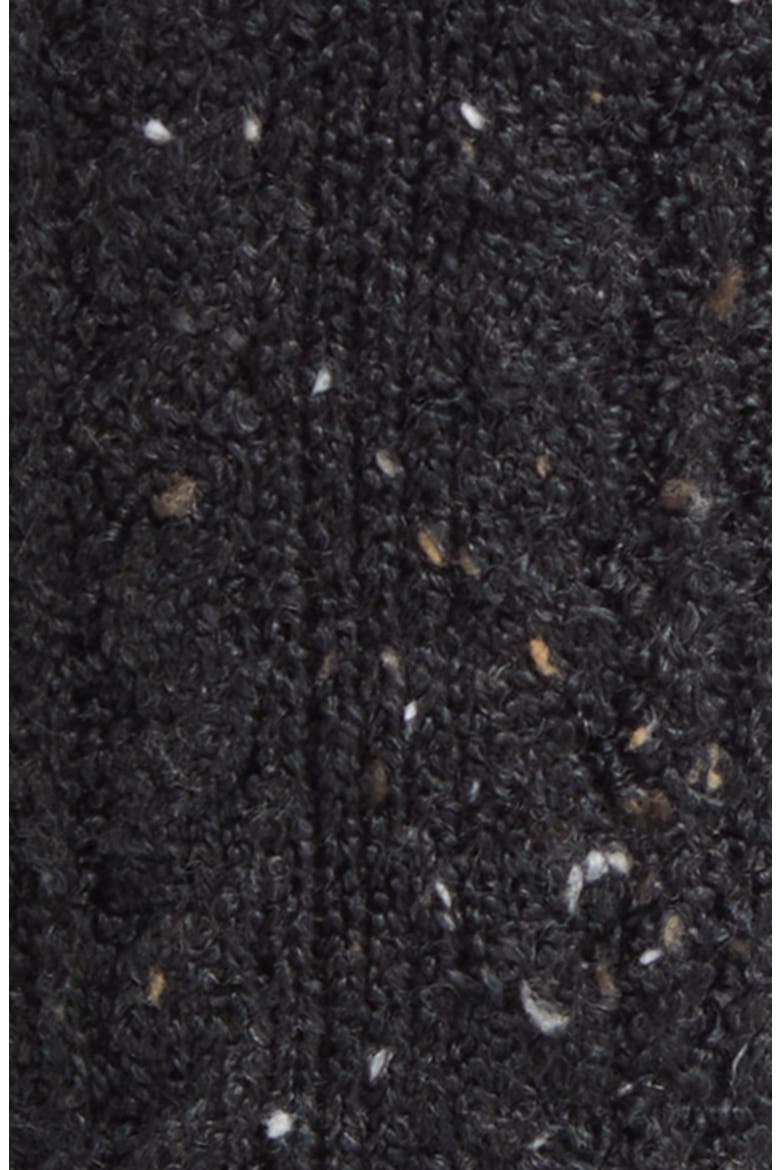 Radell Cable Knit Crew Socks, Alternate, color, BLACK SPECKLED