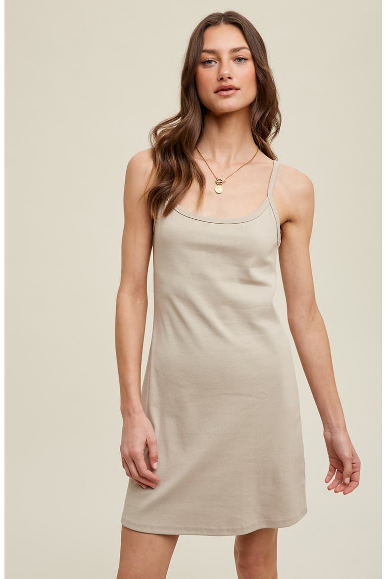 Rib Knit Minidress, Alternate, color, CHAMPAGNE