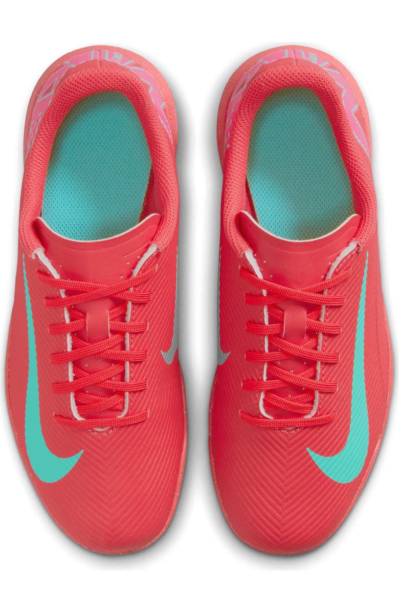 Nike Kids' Vapor 16 Club Soccer Shoe, Alternate, color, Ember Glow/ Aurora Green