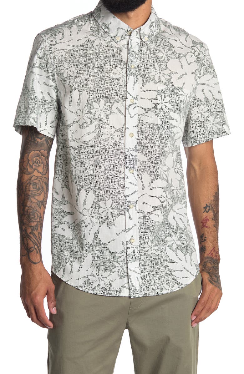 Reyn Spooner Dotty Pualani Short Sleeve Button-Down Shirt, Main, color, 