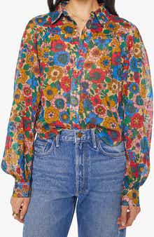MOTHER The Rhapsody Floral Cotton Button-Up Shirt