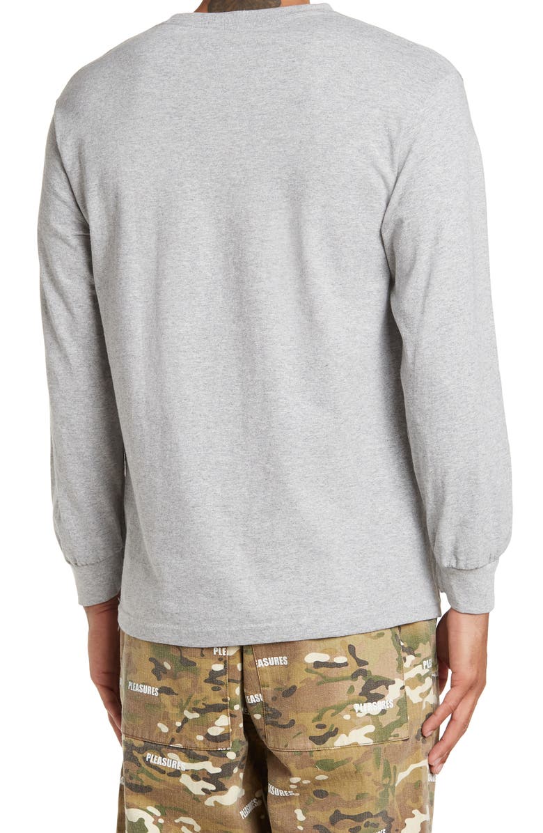 PLEASURES Men's Long Sleeve Graphic Logo T-Shirt, Alternate, color, 