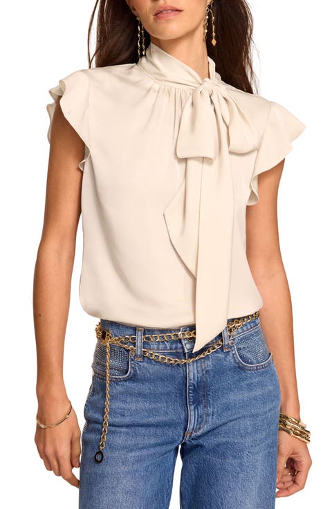 Balinda Satin Tie Neck Top