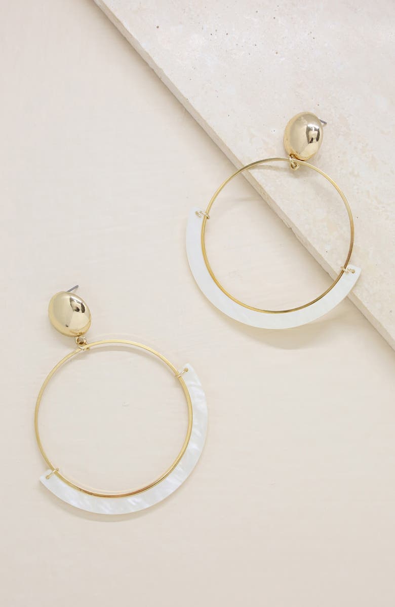 Ettika Frontal Hoop Statement Earrings, Alternate, color, 