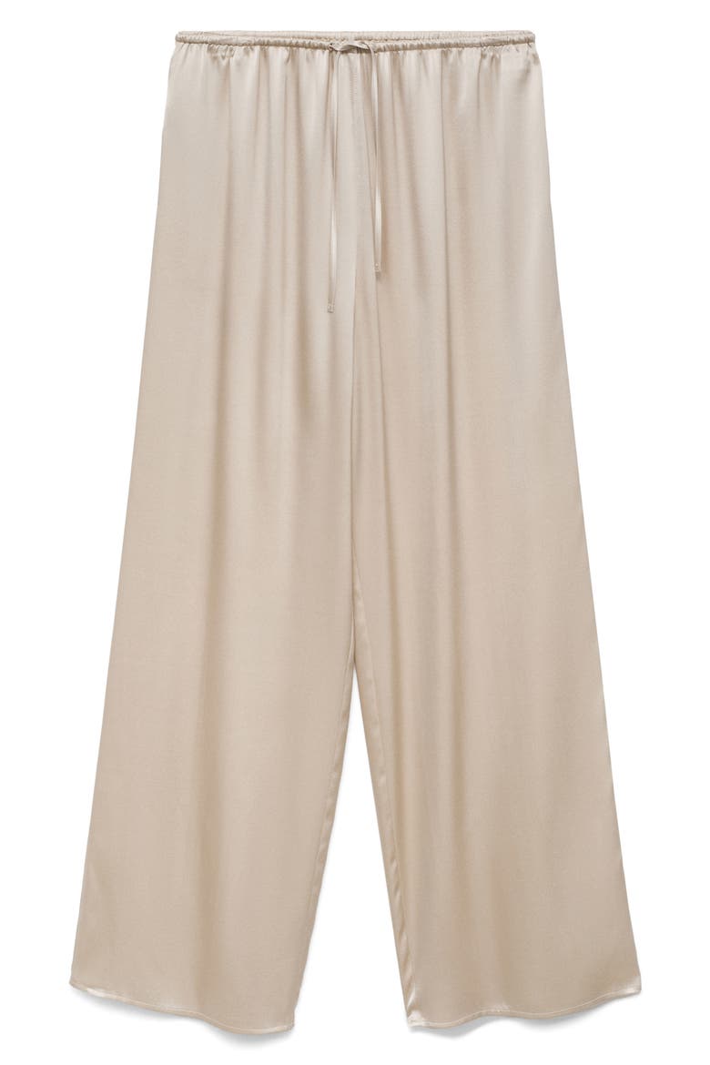 Stretch Silk Pajama Pants, Alternate, color, LIGHT/ PASTEL GREY
