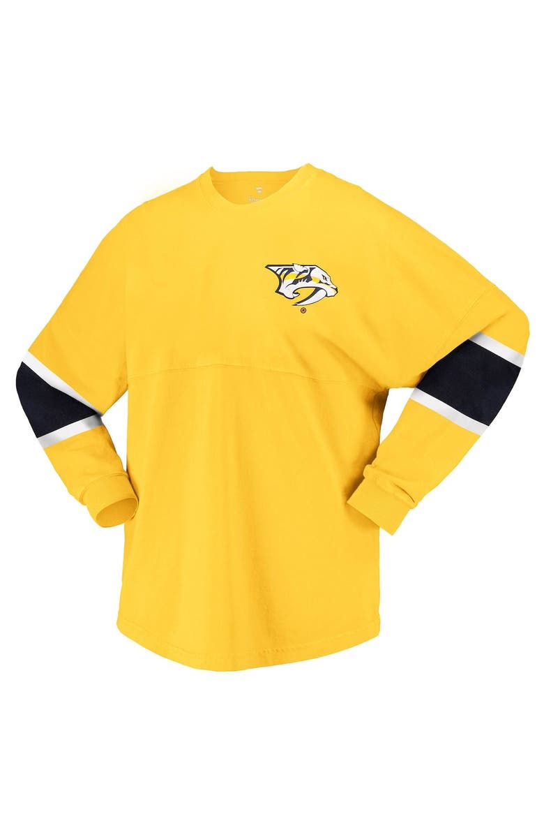 FANATICS Women's Fanatics Branded Gold Nashville Predators Jersey Long Sleeve T-Shirt, Alternate, color, 