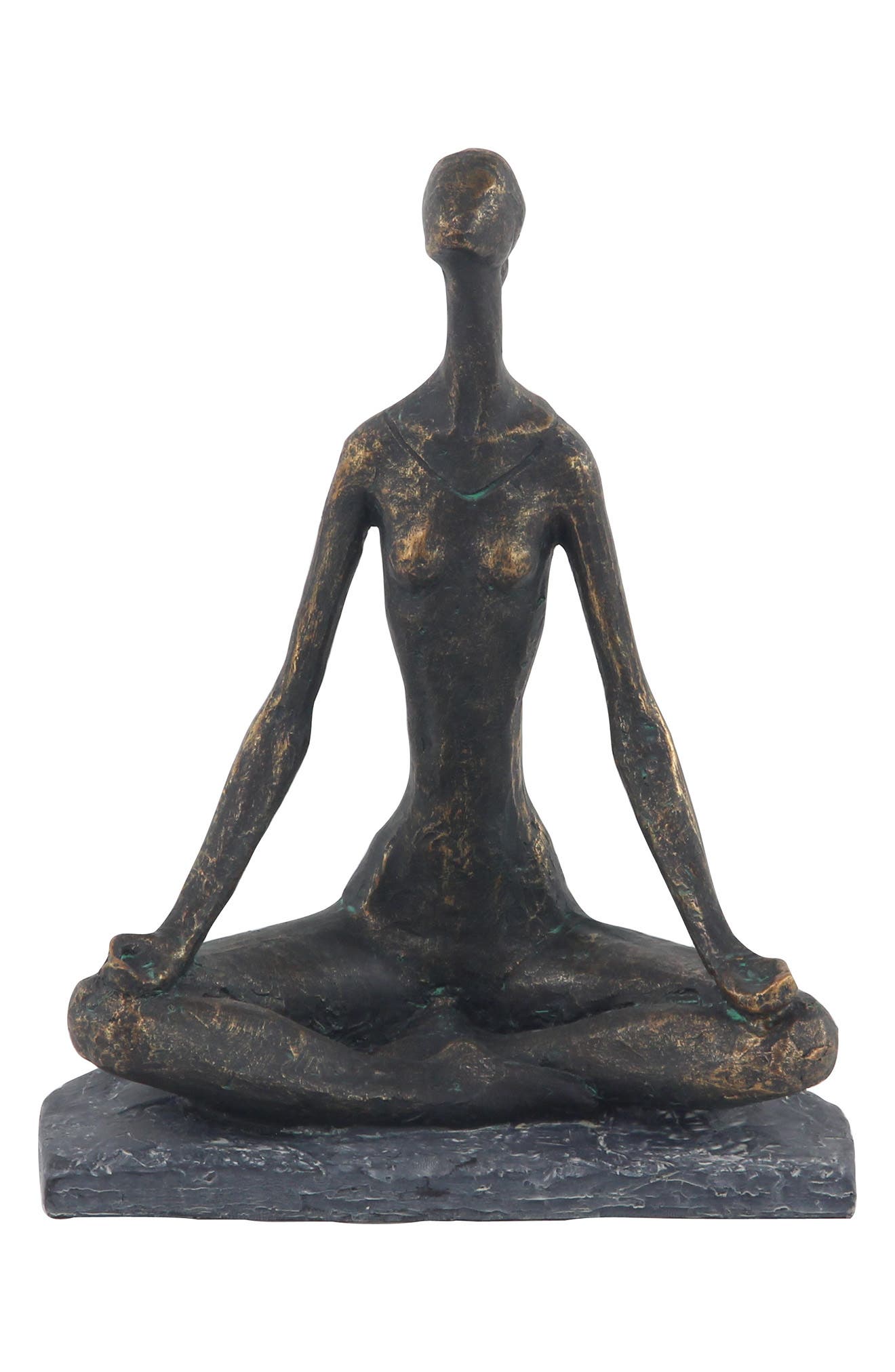 WILLOW ROW Black Modern Yoga Sculpture