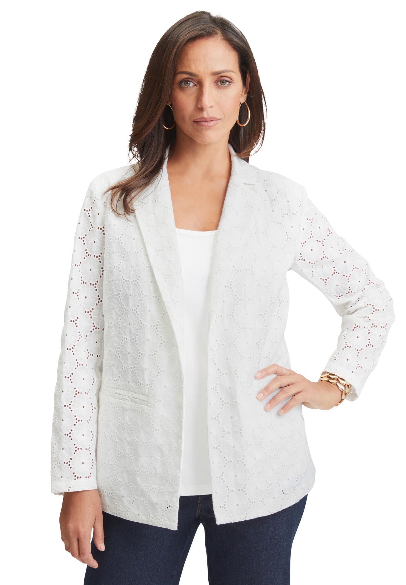 Eyelet Blazer