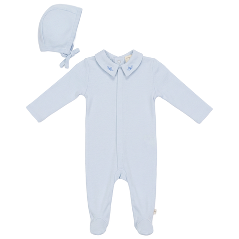 Rib Modal Romper with Matching Bonnet