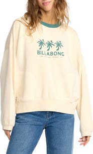 Billabong Triple Palms Crewneck Fleece Graphic Sweatshirt